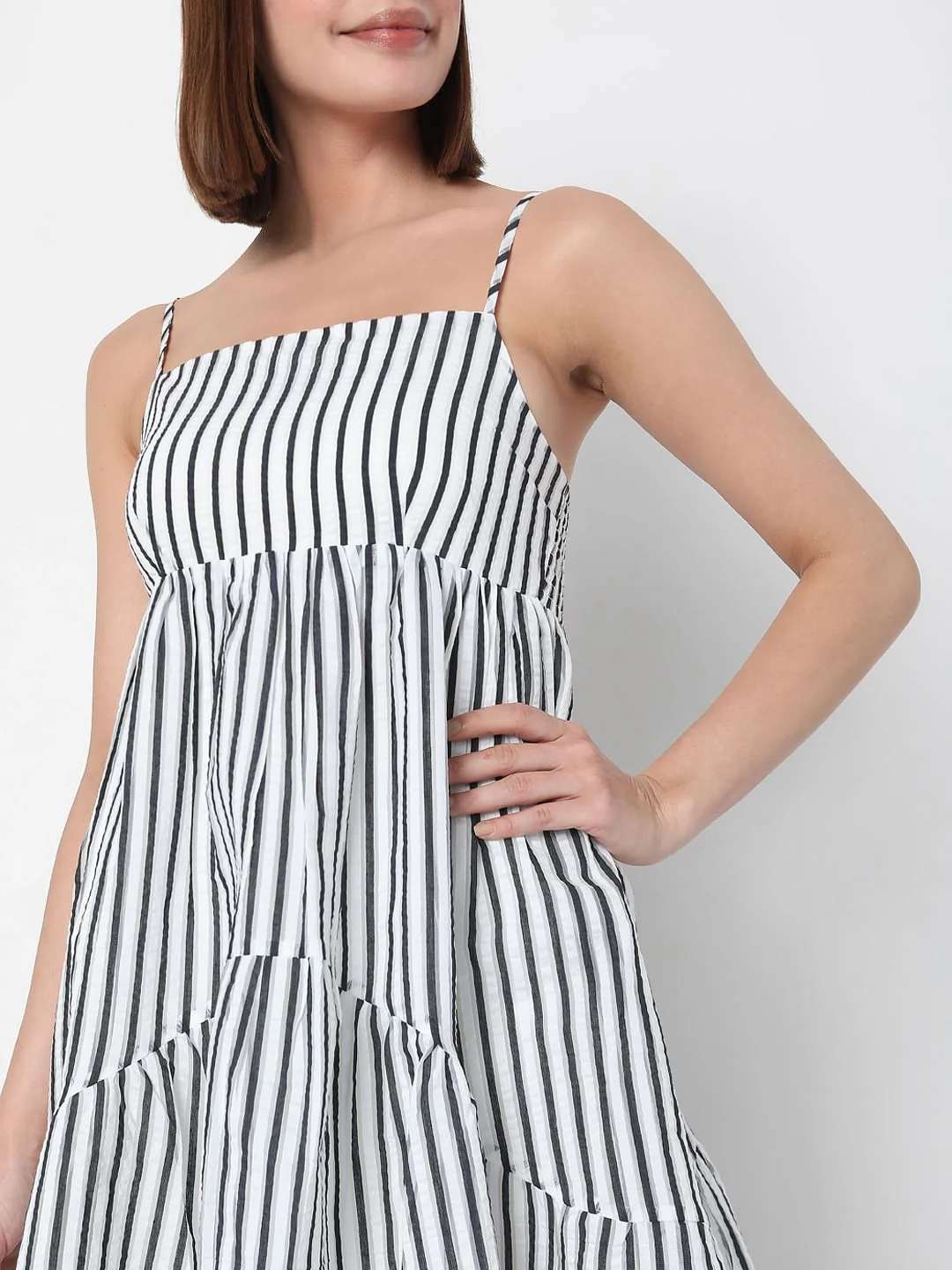 White Striped Maxi Dress - Image 5