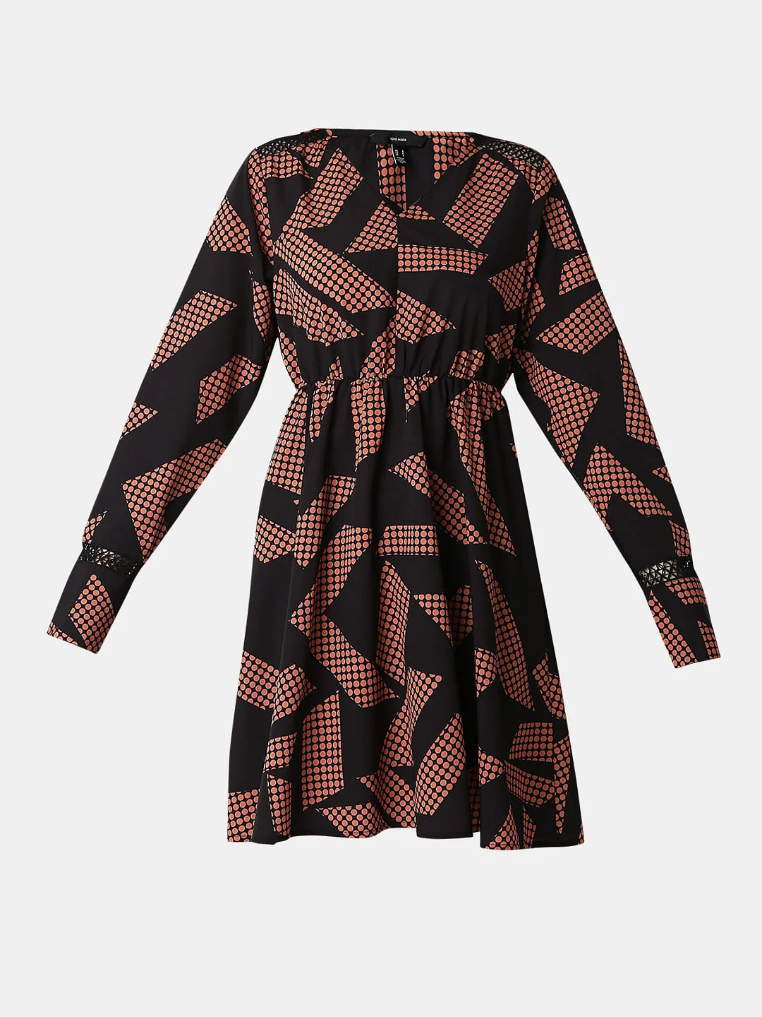 Black Geometric Print Dress - Image 7