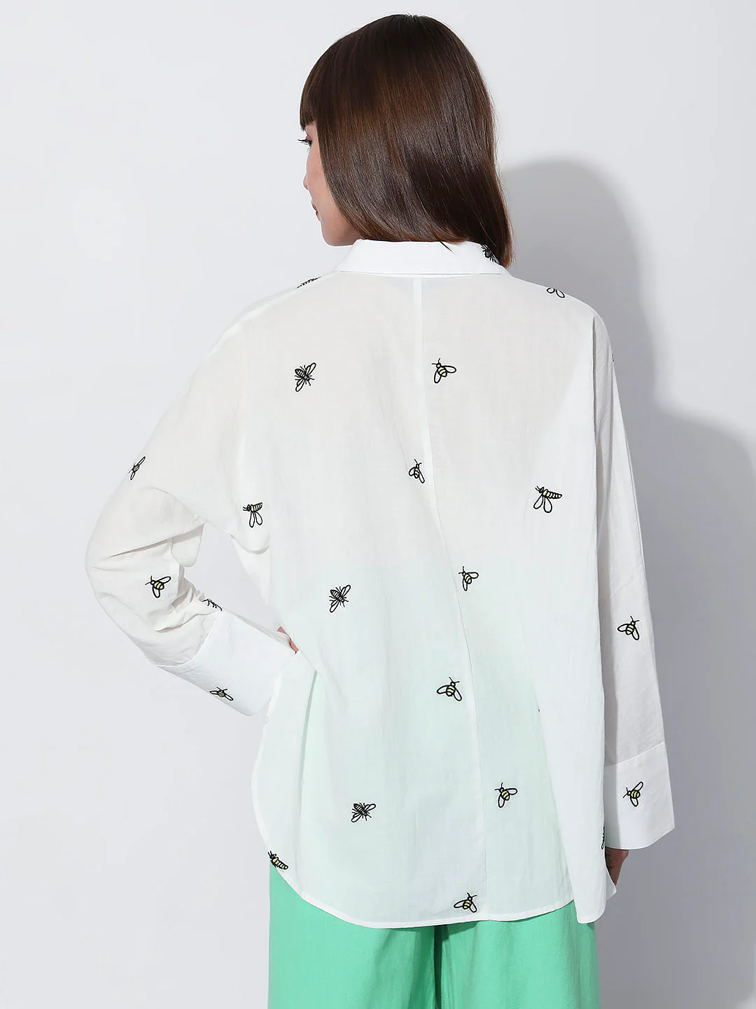 White Bee Printed Full Sleeves Shirt - Image 4