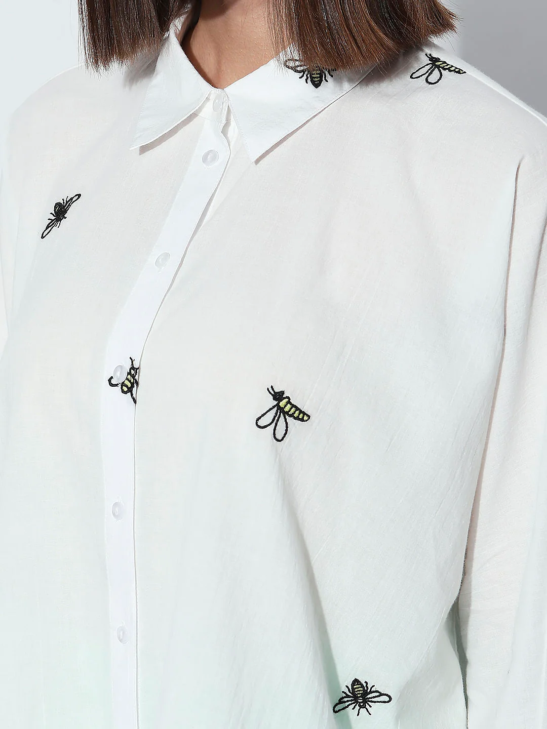 White Bee Printed Full Sleeves Shirt - Image 8