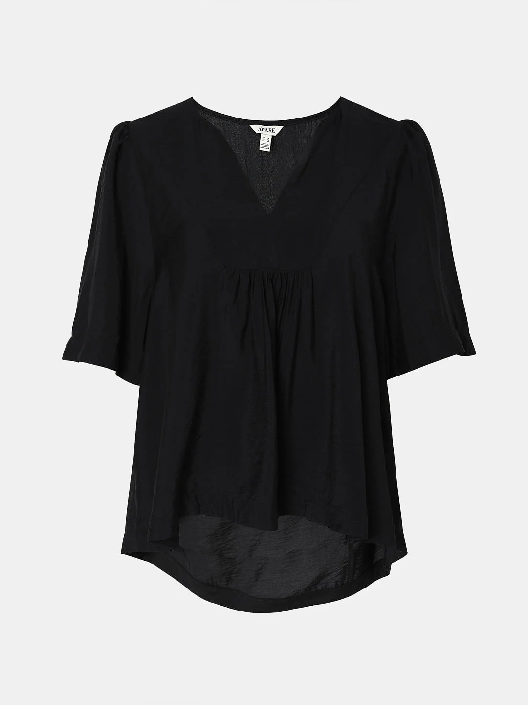 Black V-Neck Flared Top - Image 7