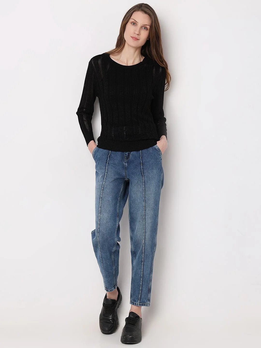 Black Lurex Knit Pullover - Image 5