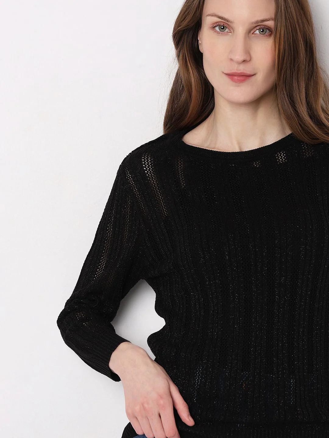 Black Lurex Knit Pullover - Image 6