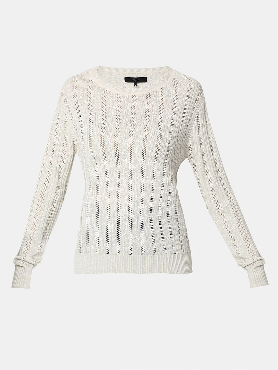 Light Grey Lurex Knit Pullover - Image 7