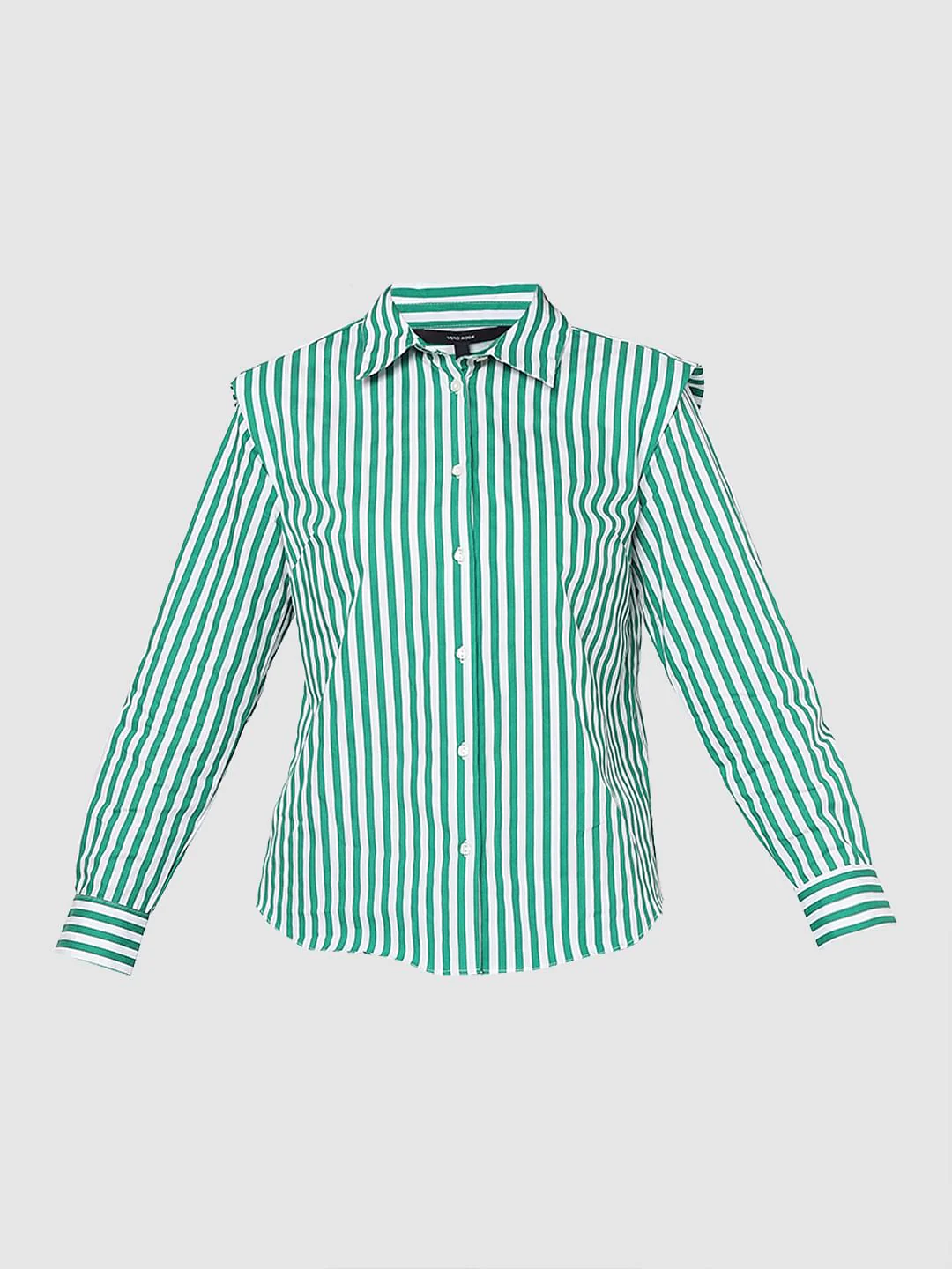 White & Green Striped Shirt - Image 7
