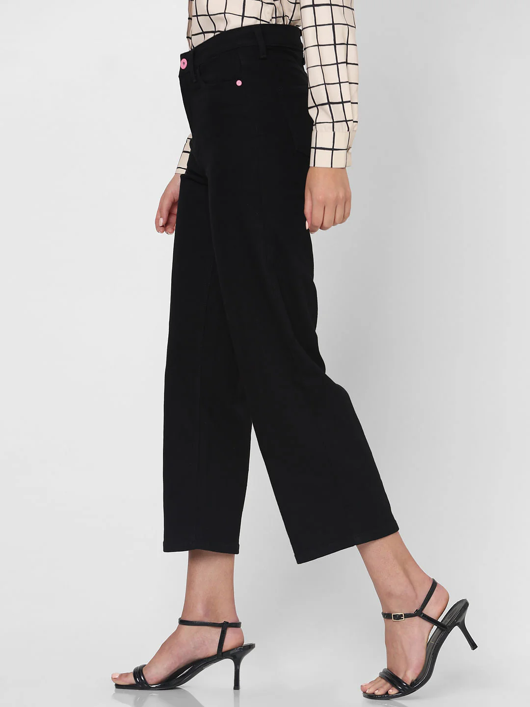 Black High Rise Zoey Wide-Leg Jeans - Image 3