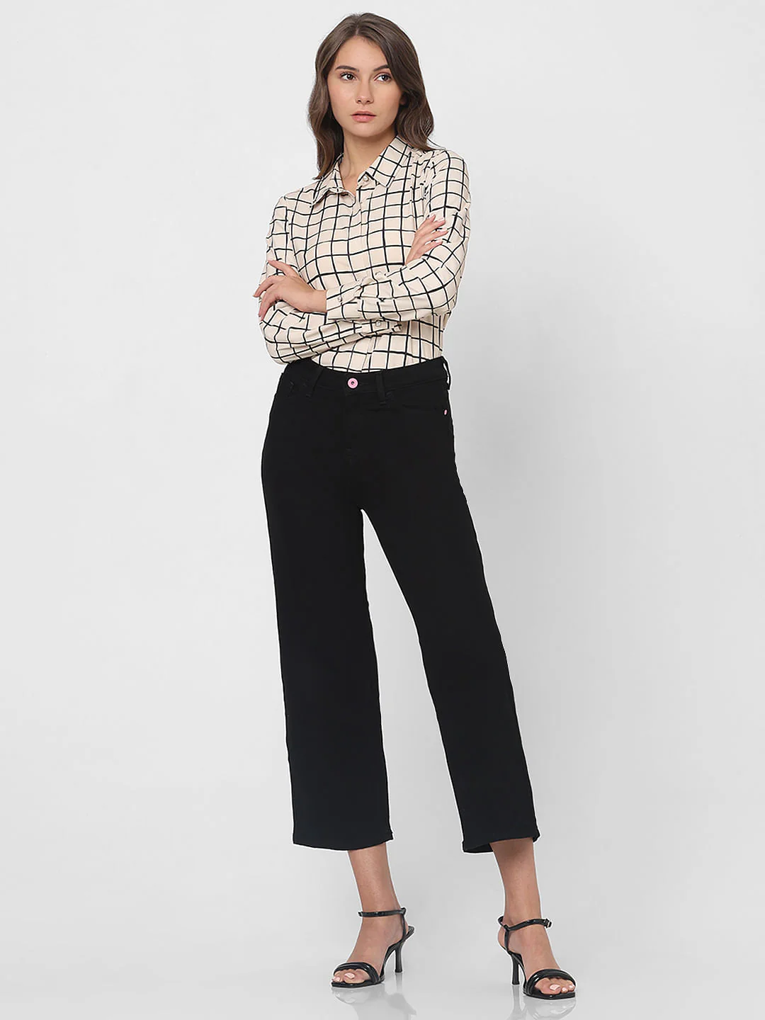 Black High Rise Zoey Wide-Leg Jeans - Image 5