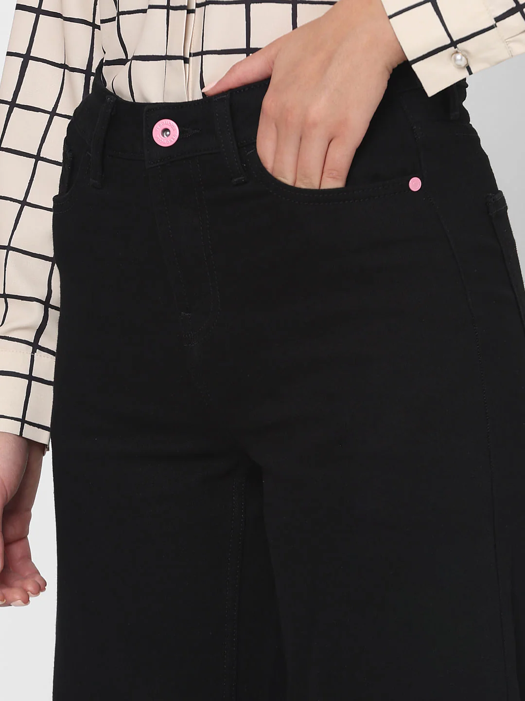 Black High Rise Zoey Wide-Leg Jeans - Image 6