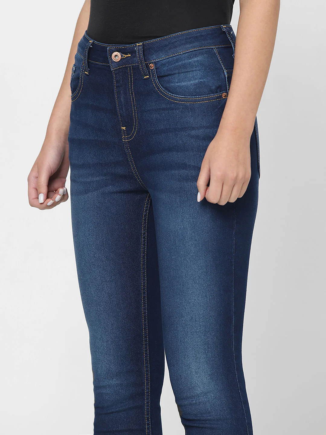 Blue High Rise Wendy Skinny Fit Jeans - Image 6
