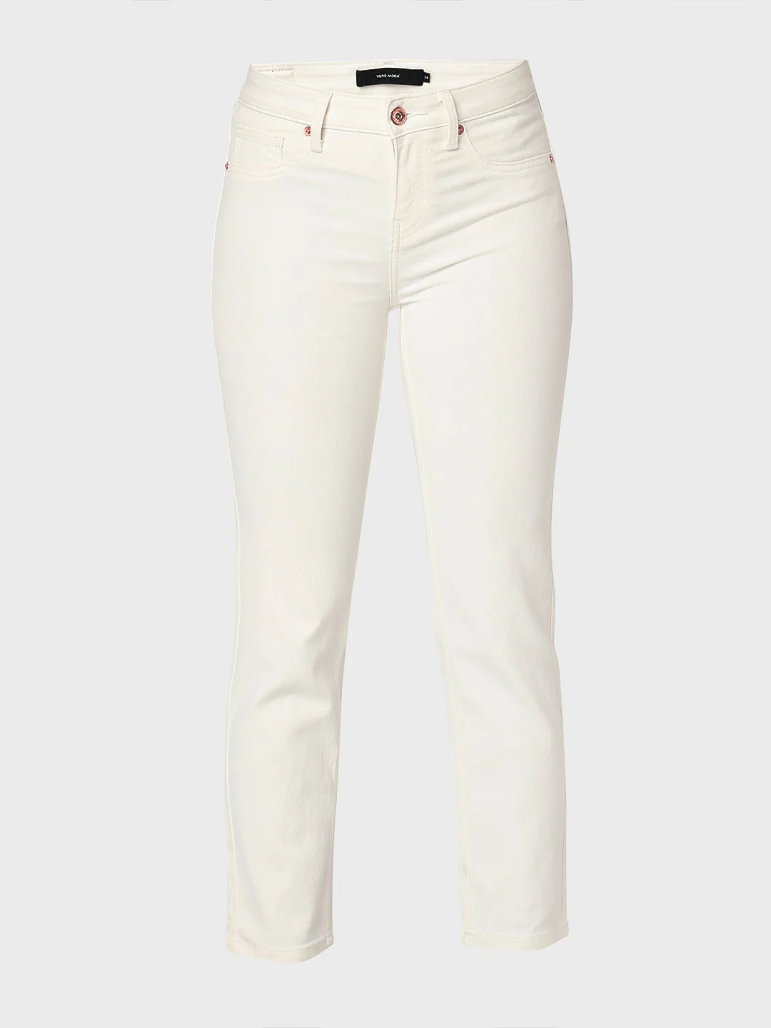 White Mid Rise Wendy Skinny Fit Jeans - Image 7