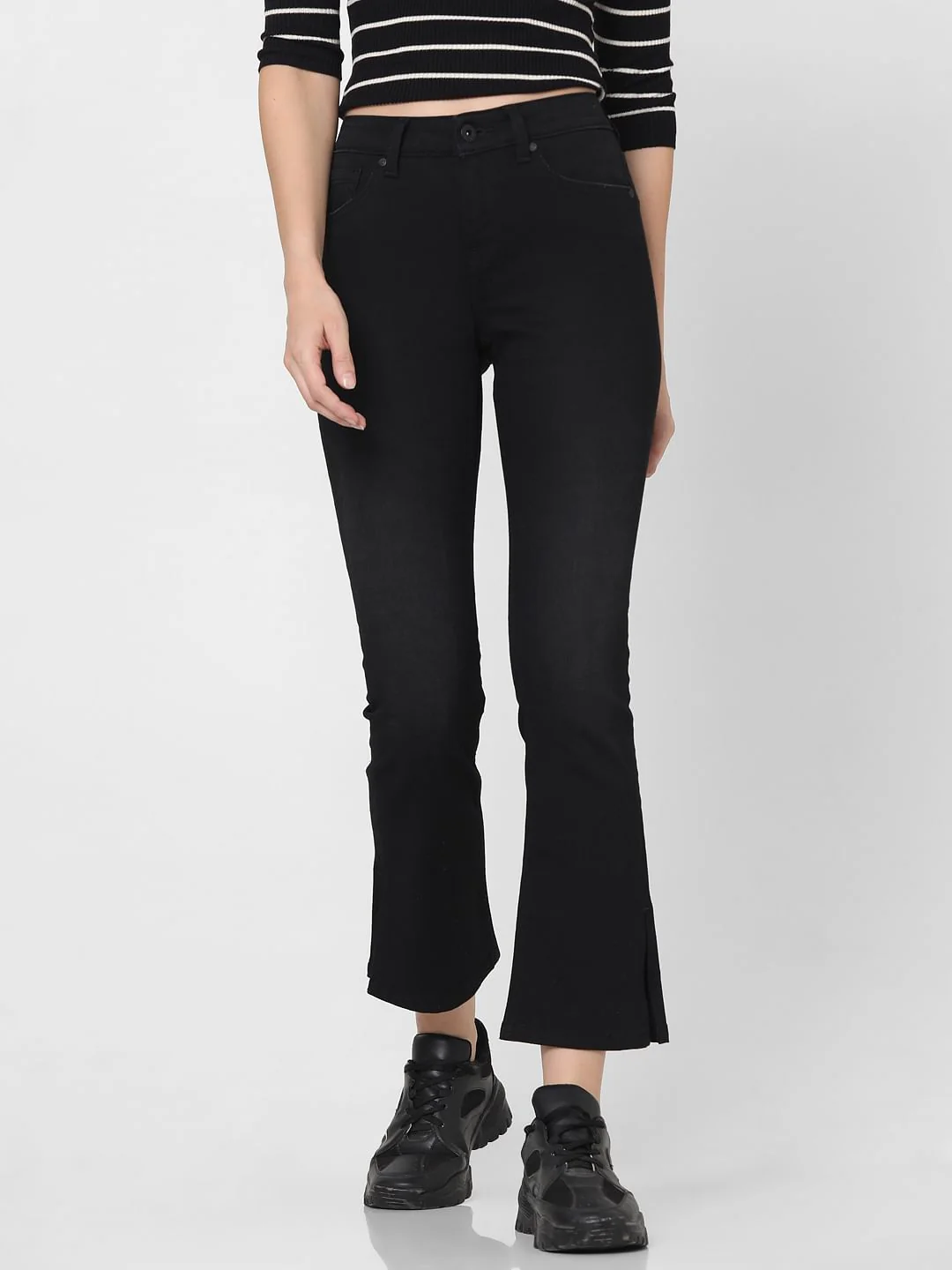 Black Mid Rise Petra Bootcut Jeans - Image 2