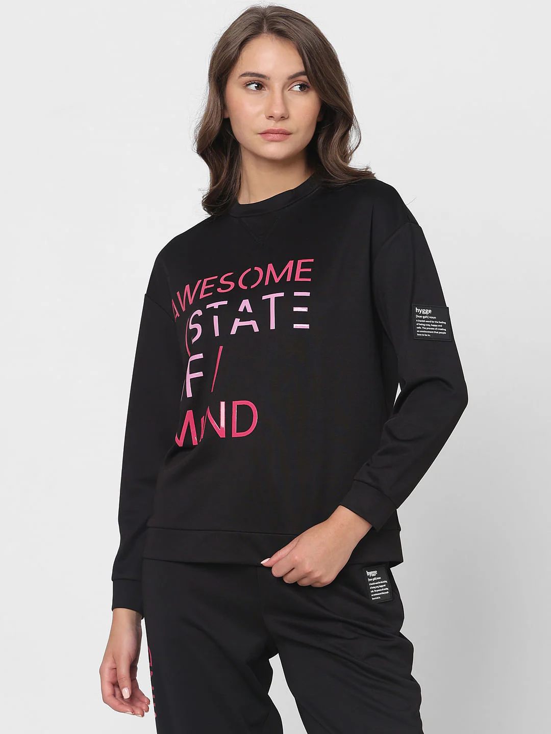Black Printed Co-Ord Set Sweatshirt - Image 2