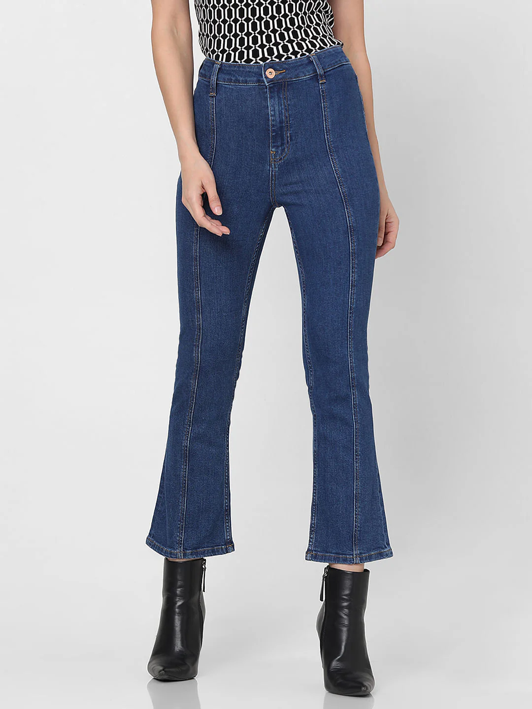 Blue High Rise Petra Bootcut Jeans - Image 2