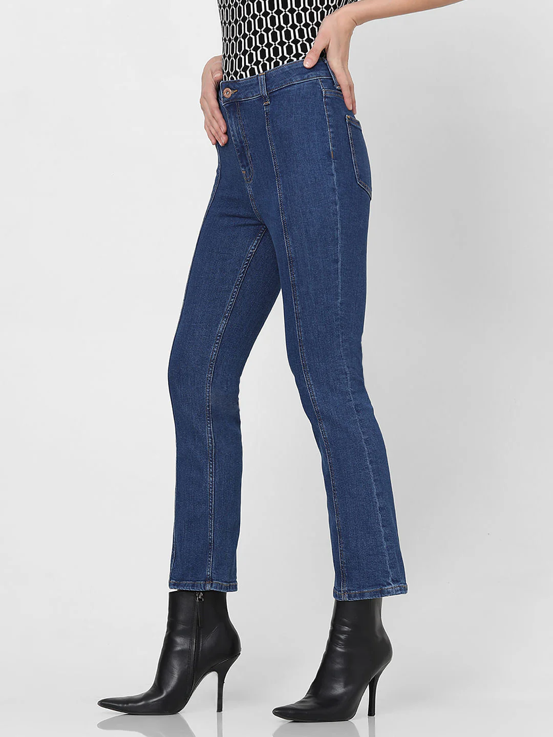 Blue High Rise Petra Bootcut Jeans - Image 3