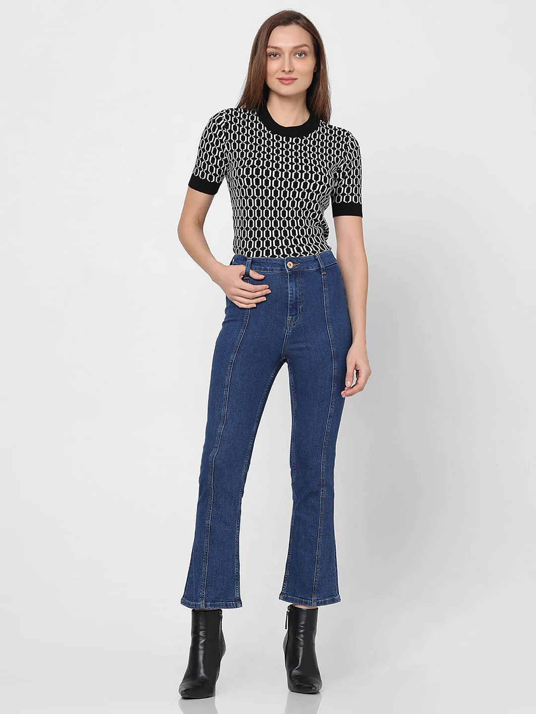 Blue High Rise Petra Bootcut Jeans - Image 5