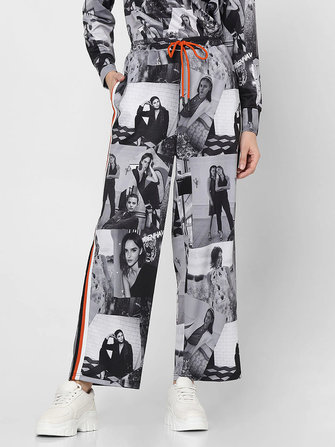 Black & White Photoprint Co-Ord Set Sweatpants - Image 2