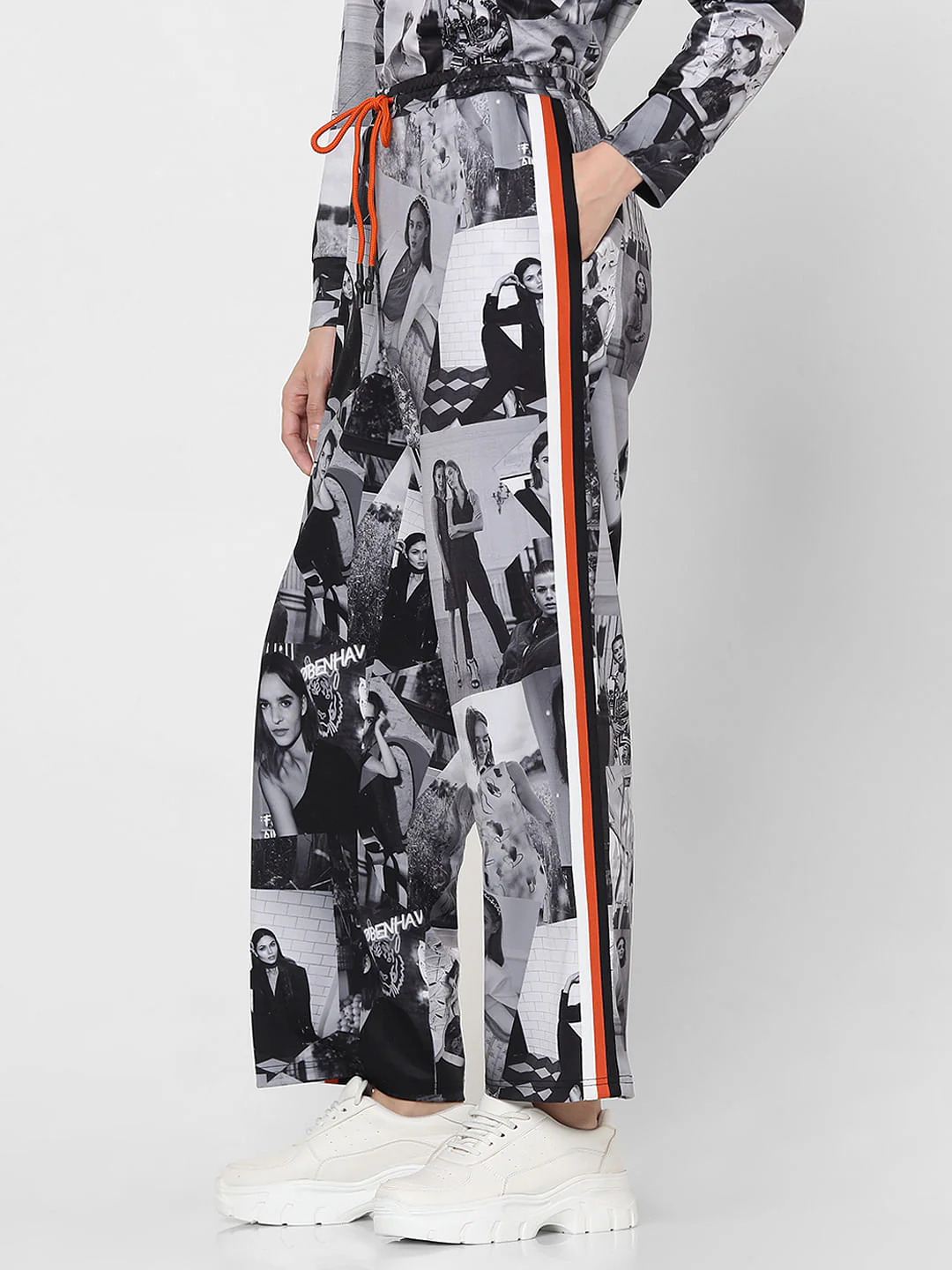 Black & White Photoprint Co-Ord Set Sweatpants - Image 3