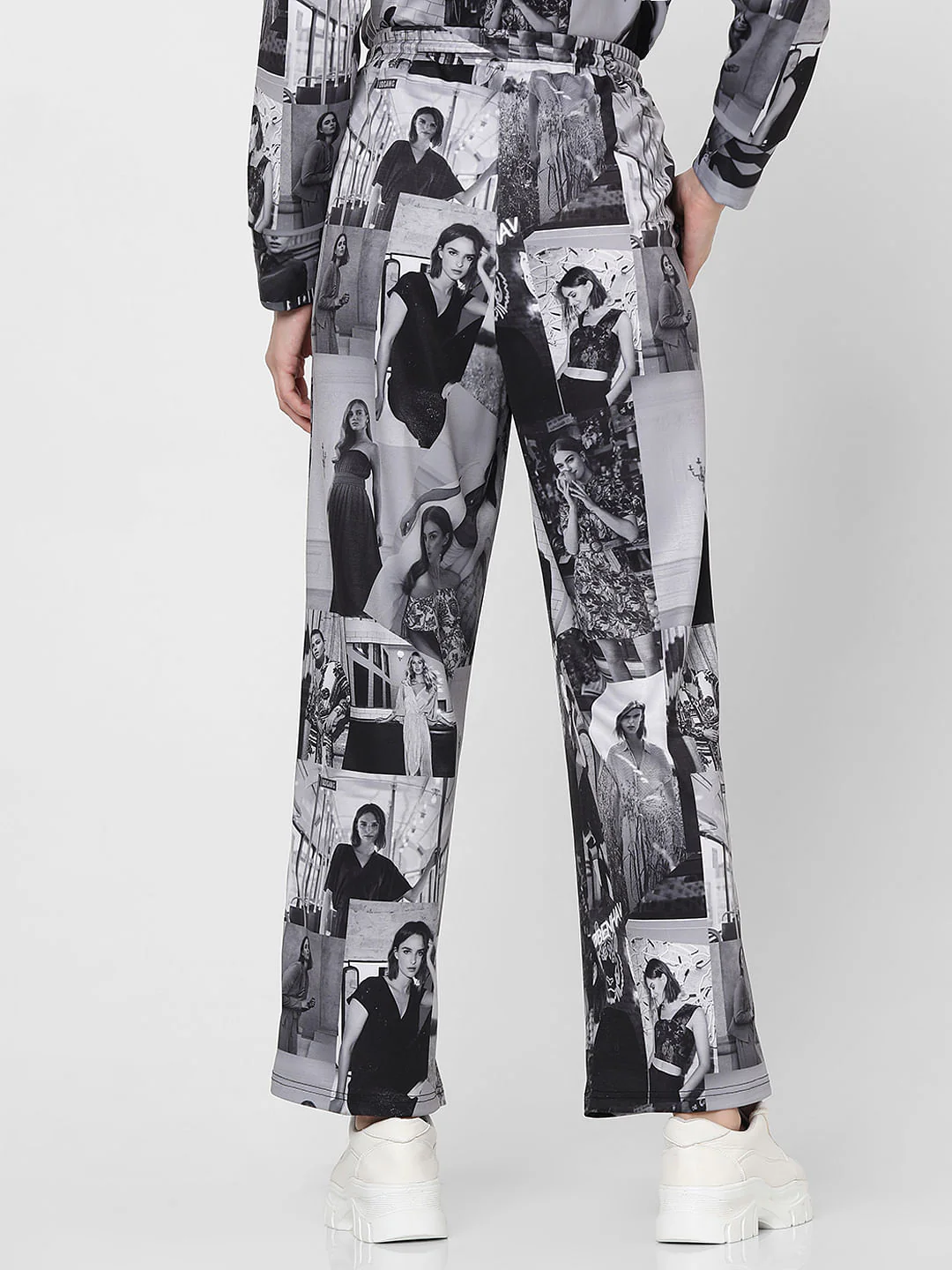Black & White Photoprint Co-Ord Set Sweatpants - Image 4