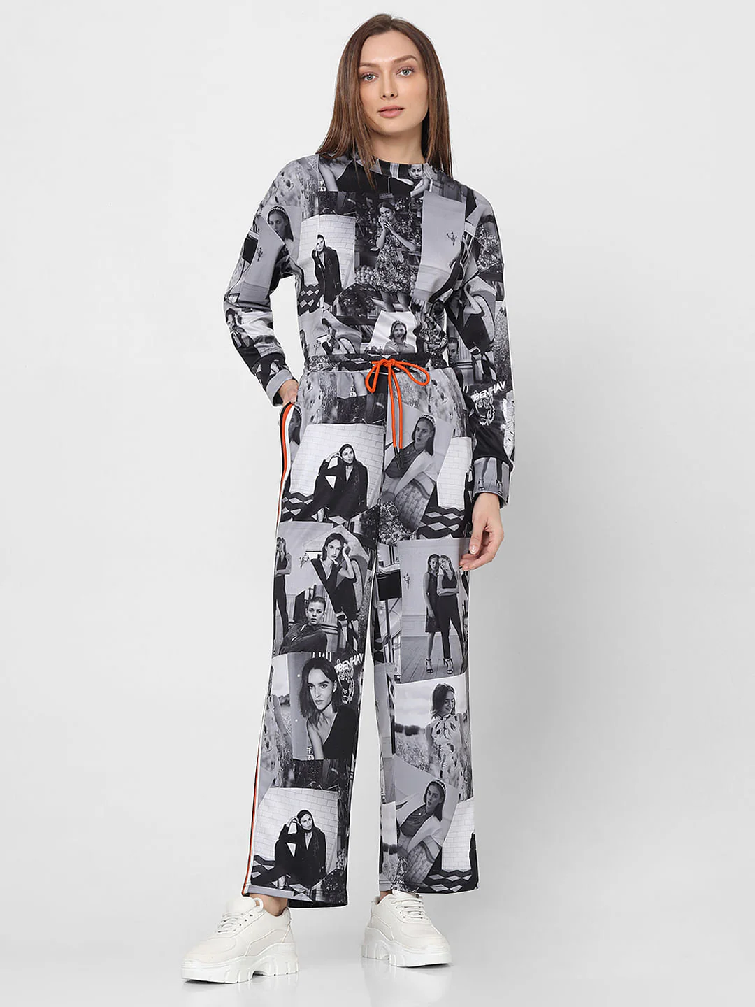 Black & White Photoprint Co-Ord Set Sweatpants - Image 5