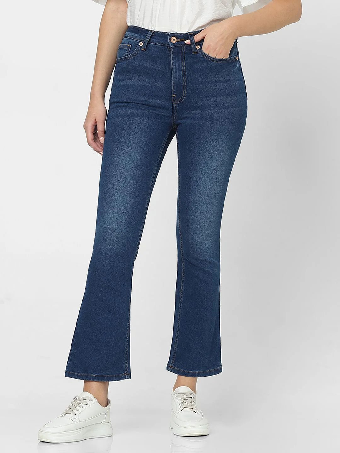 Blue High Rise Petra Bootcut Jeans - Image 2