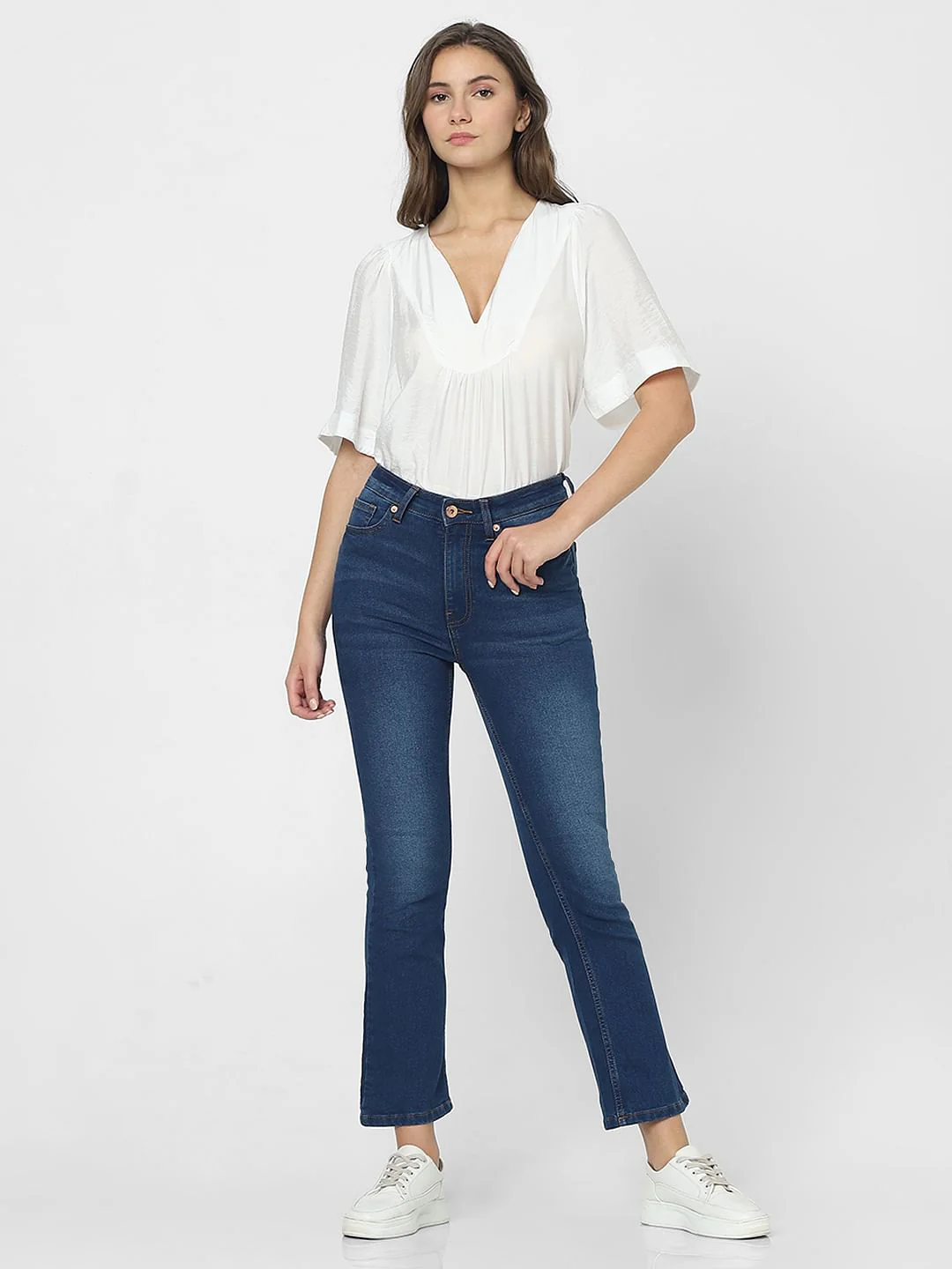 Blue High Rise Petra Bootcut Jeans - Image 5