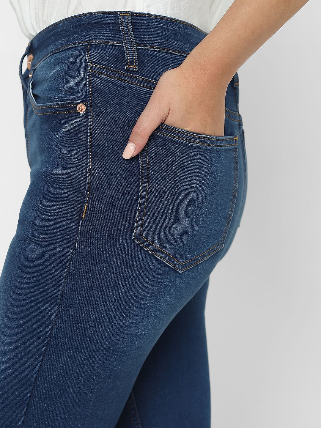 Blue High Rise Petra Bootcut Jeans - Image 8
