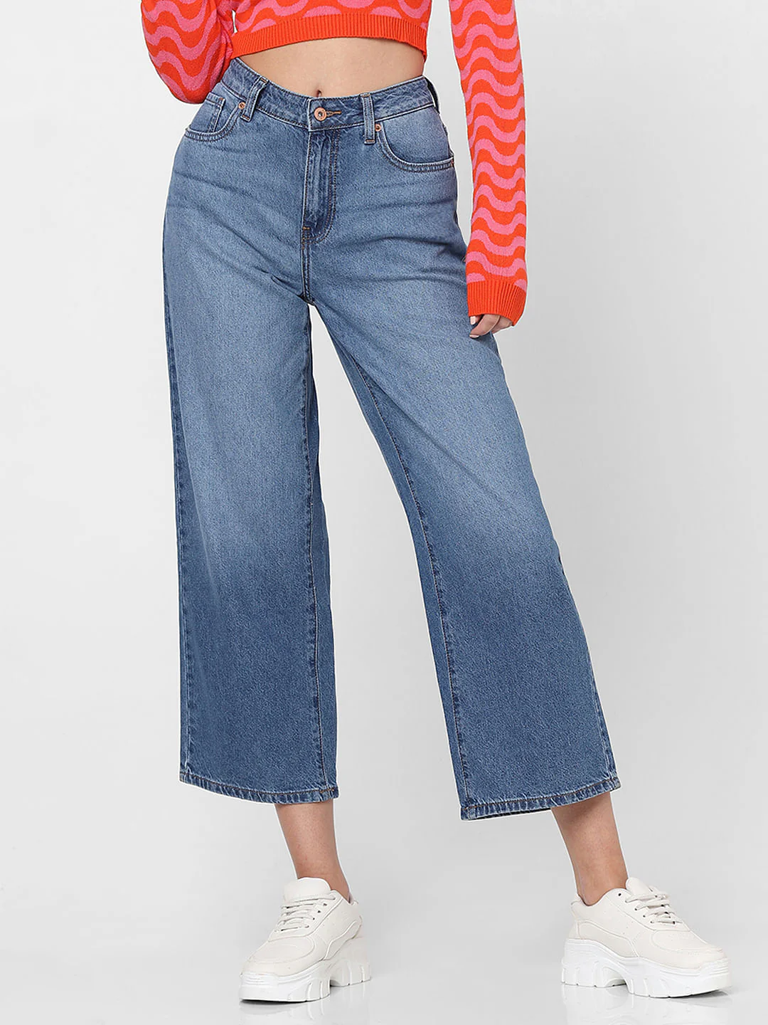 Blue Mid Rise Zoey Wide-Leg Jeans - Image 2