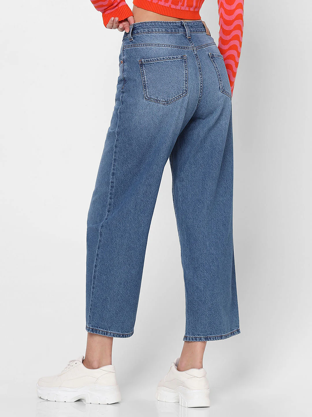 Blue Mid Rise Zoey Wide-Leg Jeans - Image 4
