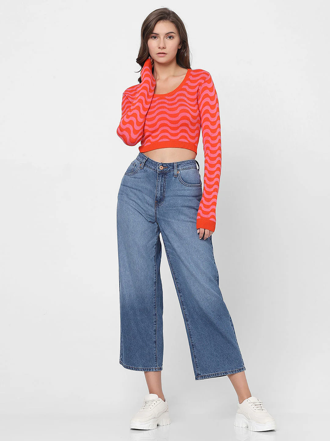 Blue Mid Rise Zoey Wide-Leg Jeans - Image 5