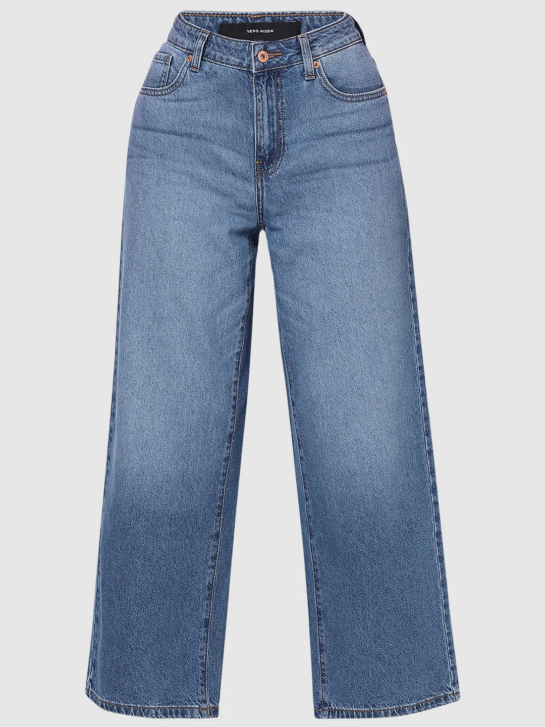 Blue Mid Rise Zoey Wide-Leg Jeans - Image 7