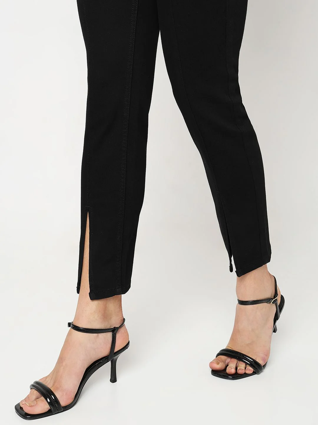 Black Mid Rise Straight Fit Jeans - Image 8