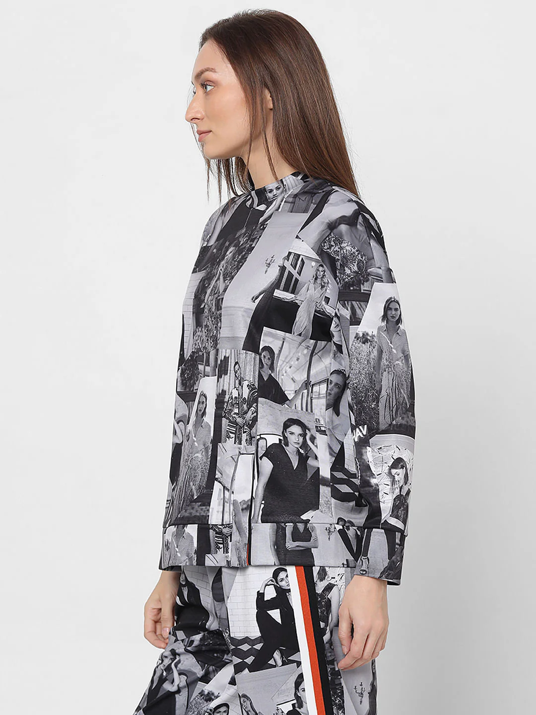 Black & White Photoprint Co-Ord Set Sweatshirt - Image 3