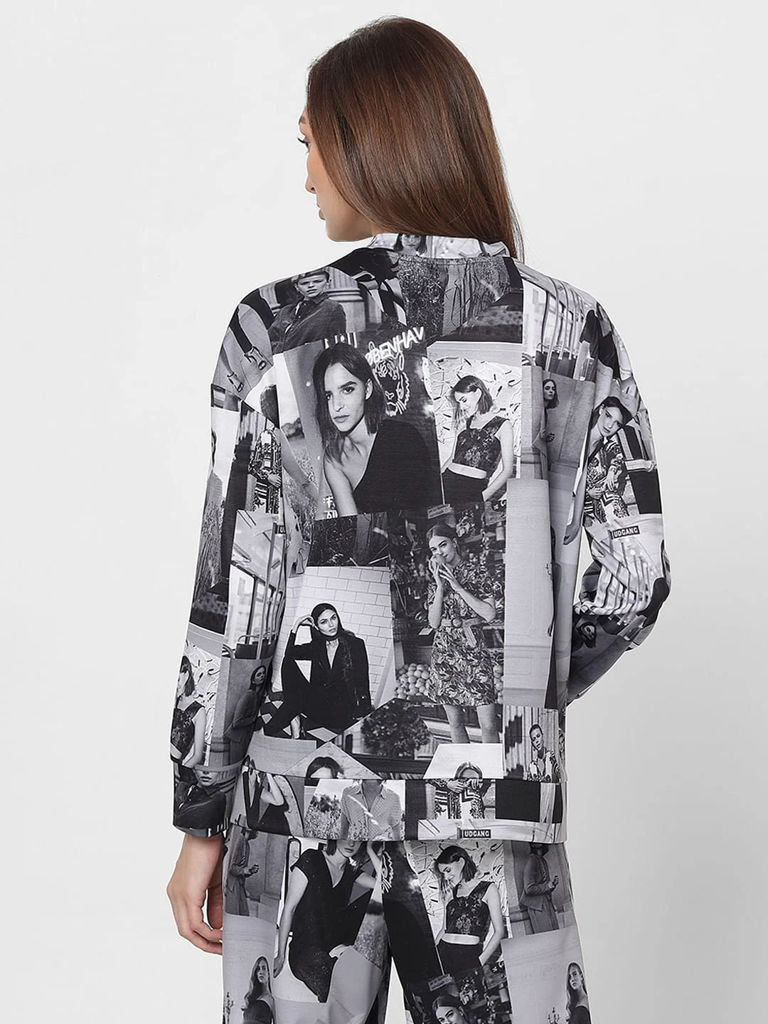 Black & White Photoprint Co-Ord Set Sweatshirt - Image 4