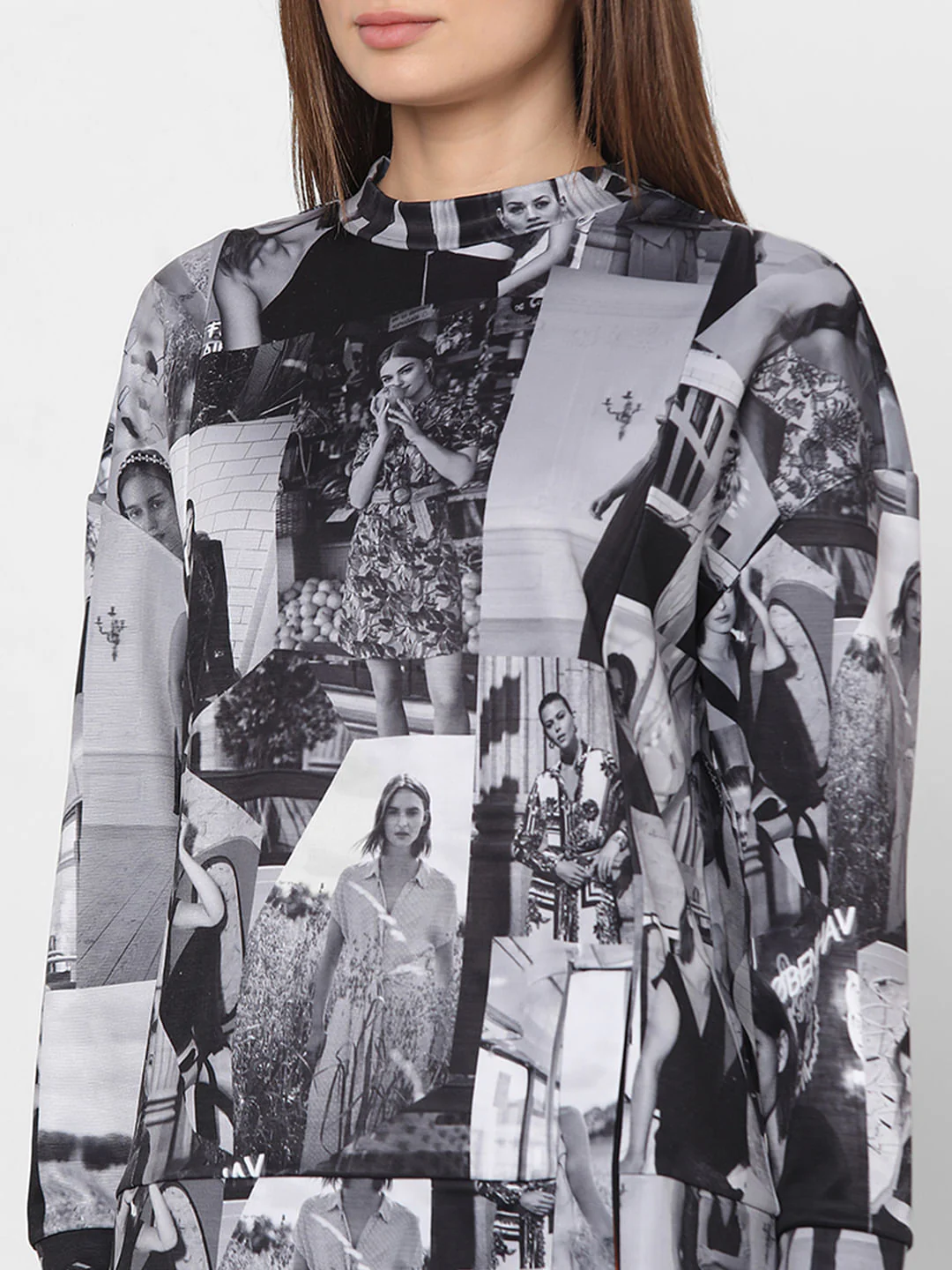 Black & White Photoprint Co-Ord Set Sweatshirt - Image 6