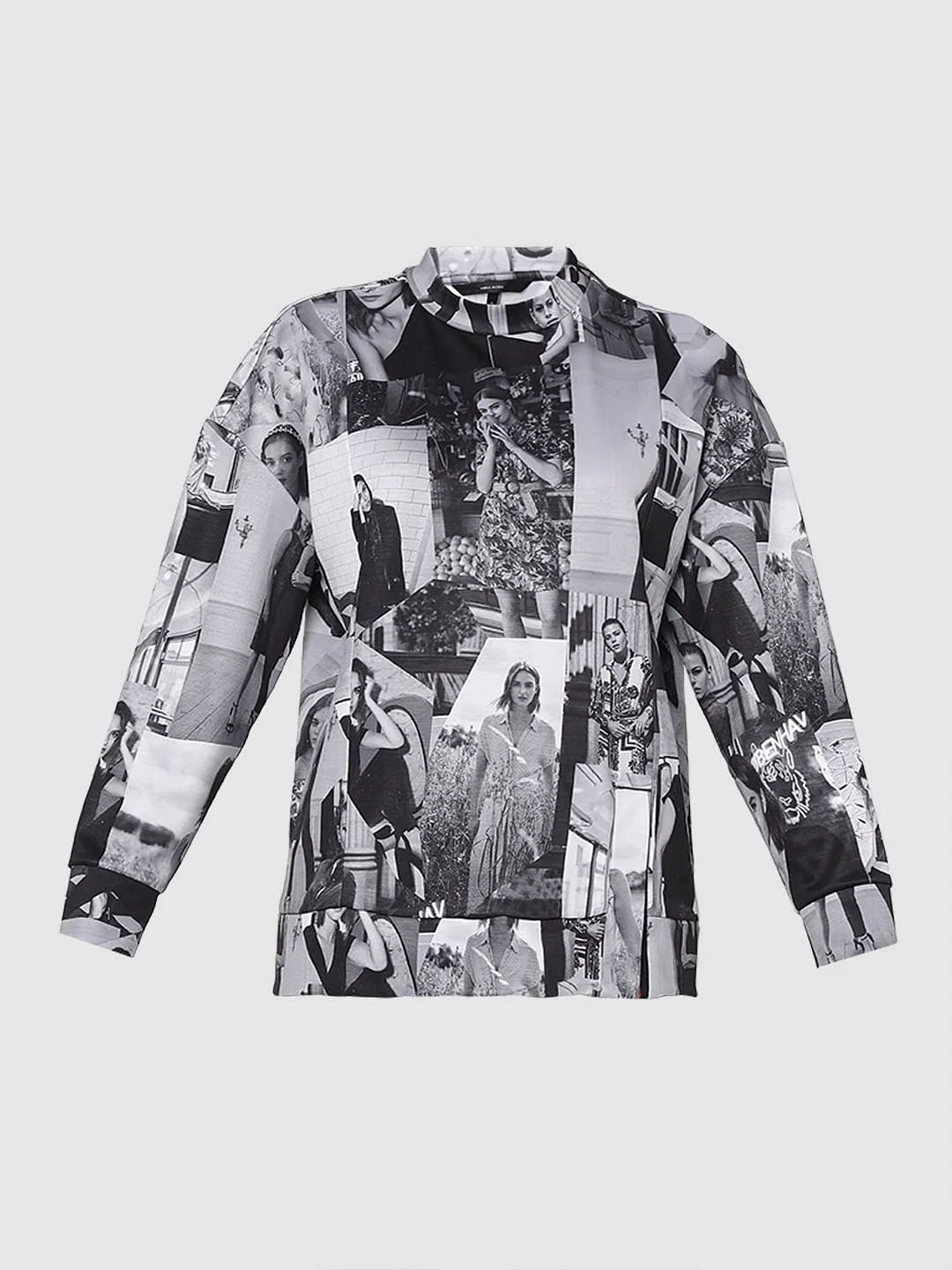 Black & White Photoprint Co-Ord Set Sweatshirt - Image 7