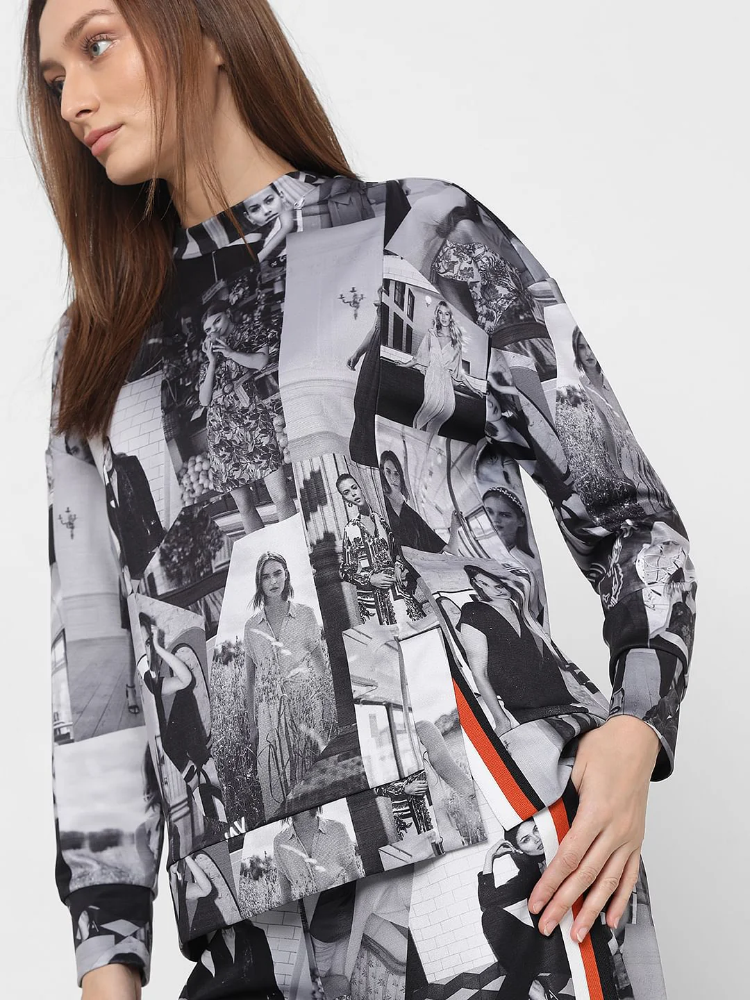 Black & White Photoprint Co-Ord Set Sweatshirt - Image 8