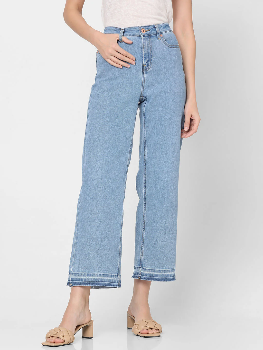 Blue Washed Zoey Wide-Leg Jeans - Image 2