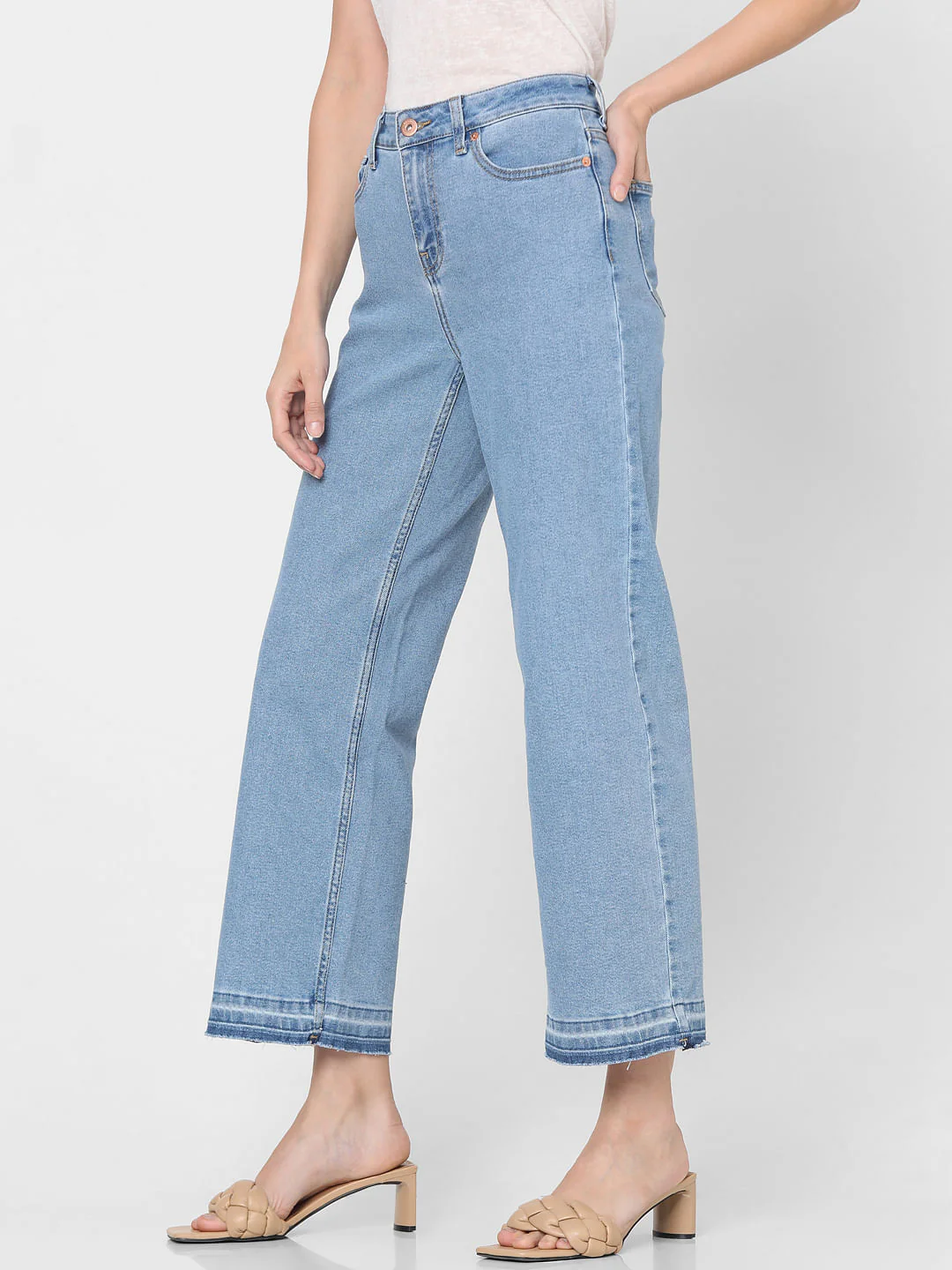 Blue Washed Zoey Wide-Leg Jeans - Image 3