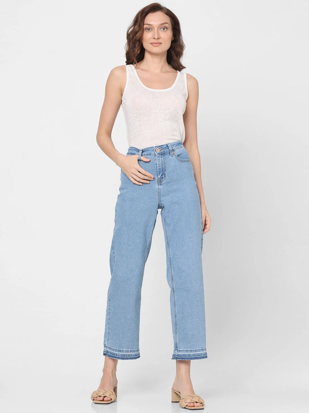 Blue Washed Zoey Wide-Leg Jeans - Image 5