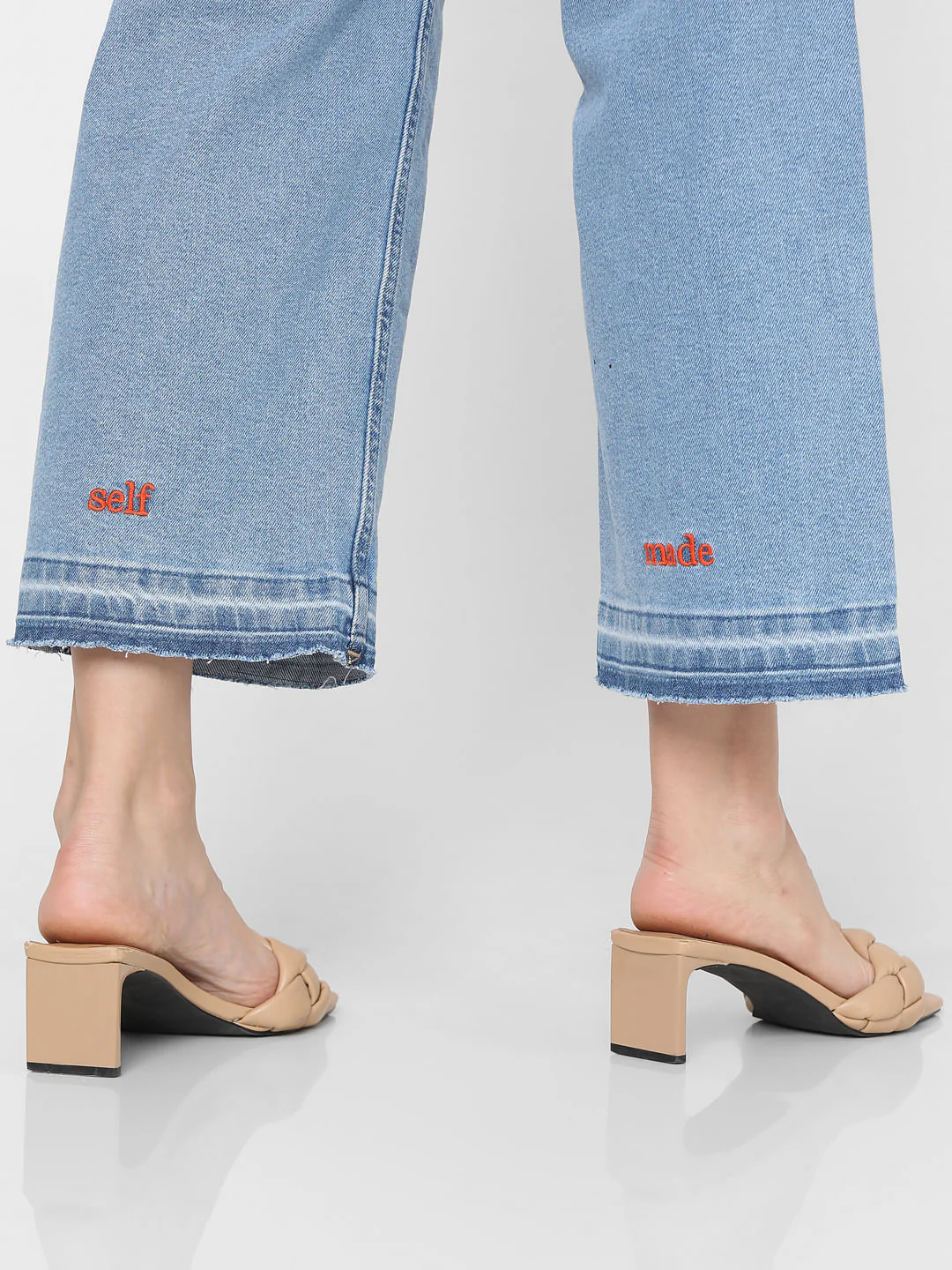 Blue Washed Zoey Wide-Leg Jeans - Image 8