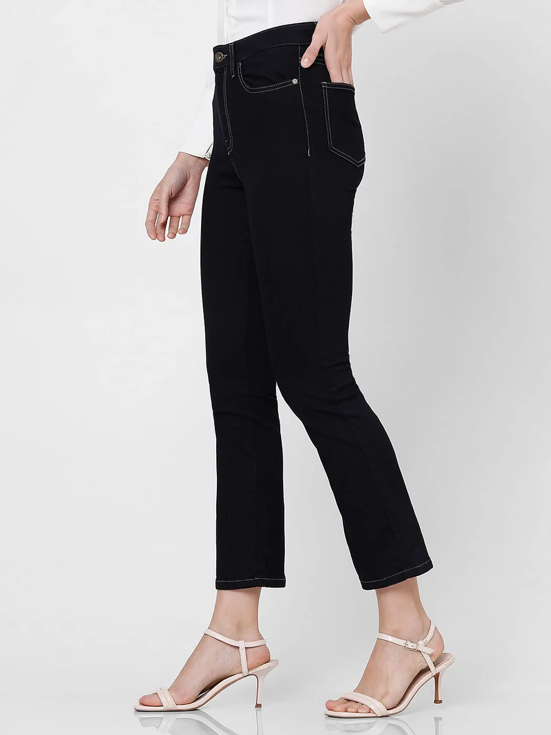 Dark Blue High Rise Petra Bootcut Jeans - Image 3