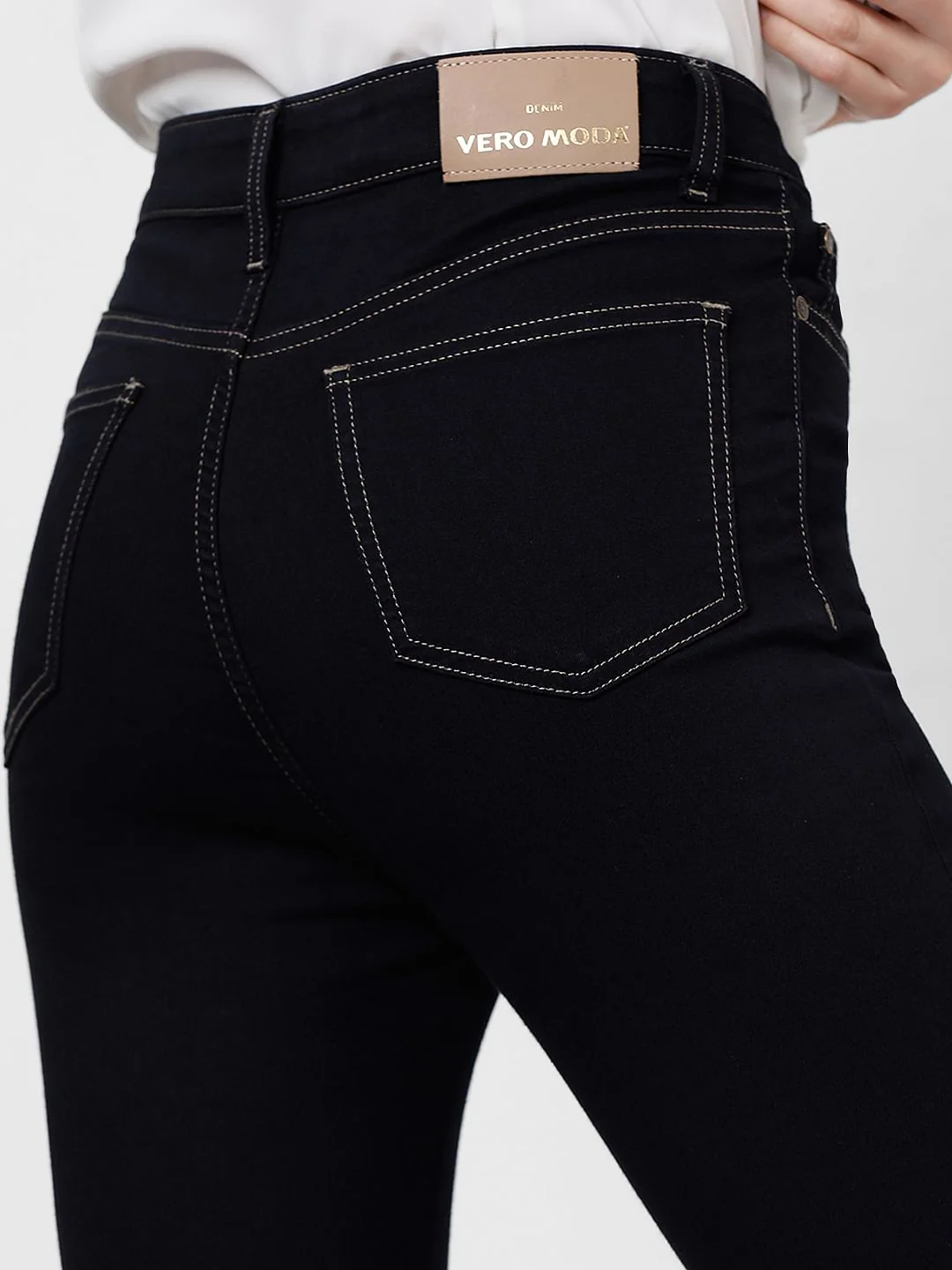 Dark Blue High Rise Petra Bootcut Jeans - Image 6
