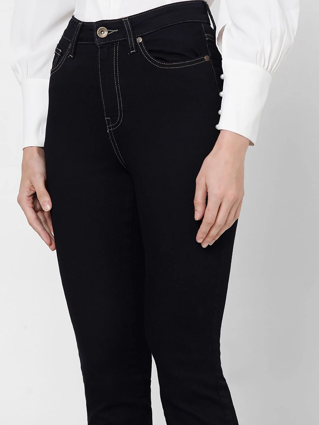 Dark Blue High Rise Petra Bootcut Jeans - Image 8