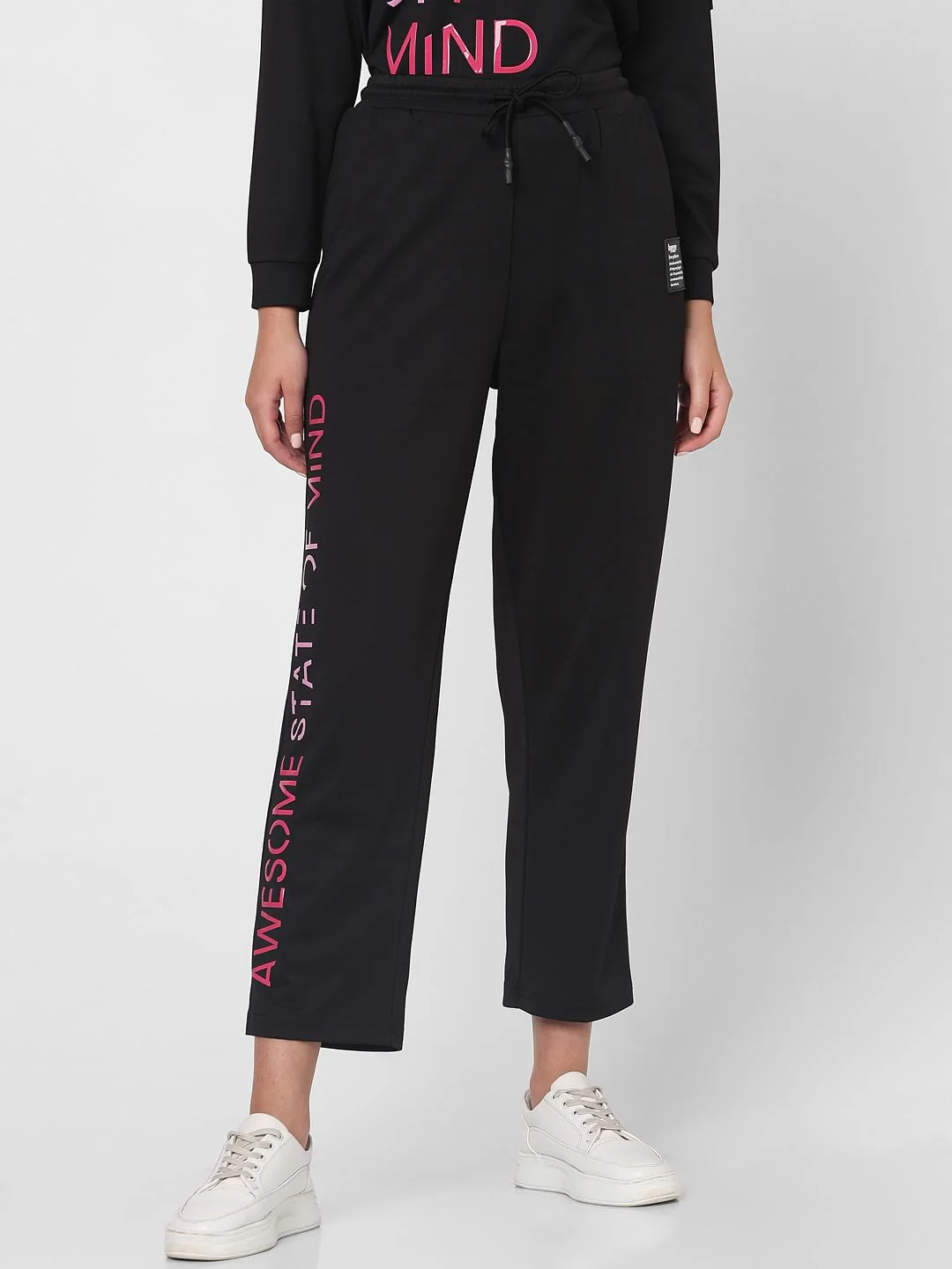 Black High Rise Co-Ord Set Sweatpants - Image 2