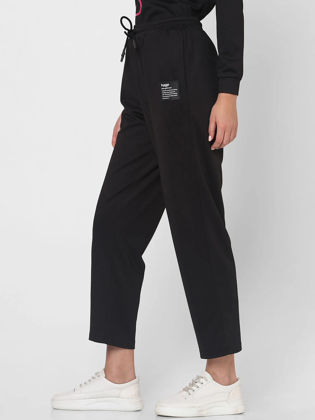 Black High Rise Co-Ord Set Sweatpants - Image 3