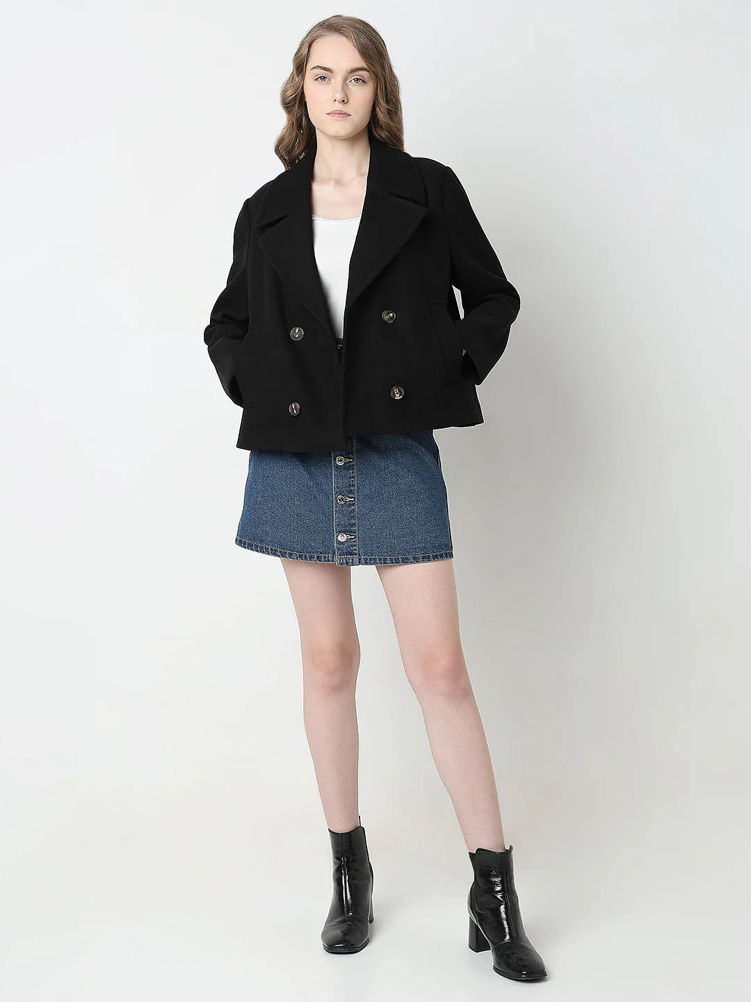 Black Double Breasted Jacket - Image 5