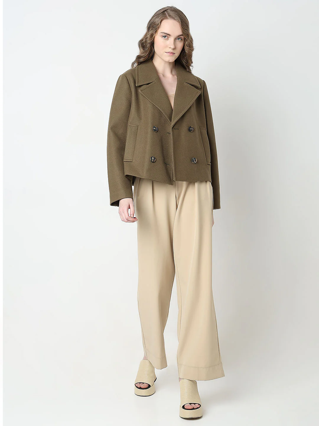 Brown Double Breasted Jacket - Image 5