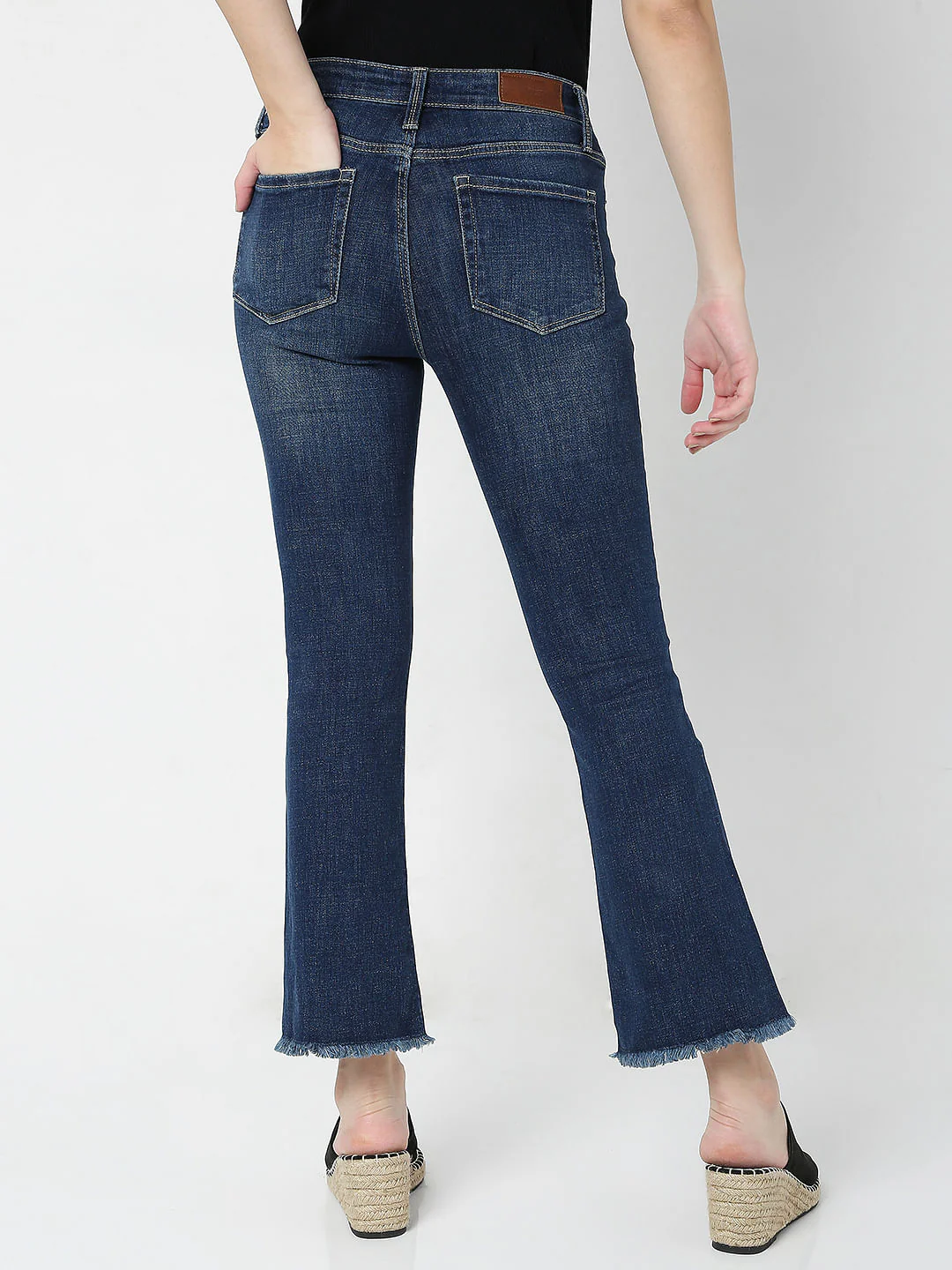 Blue Mid Rise Petra Bootcut Jeans - Image 4