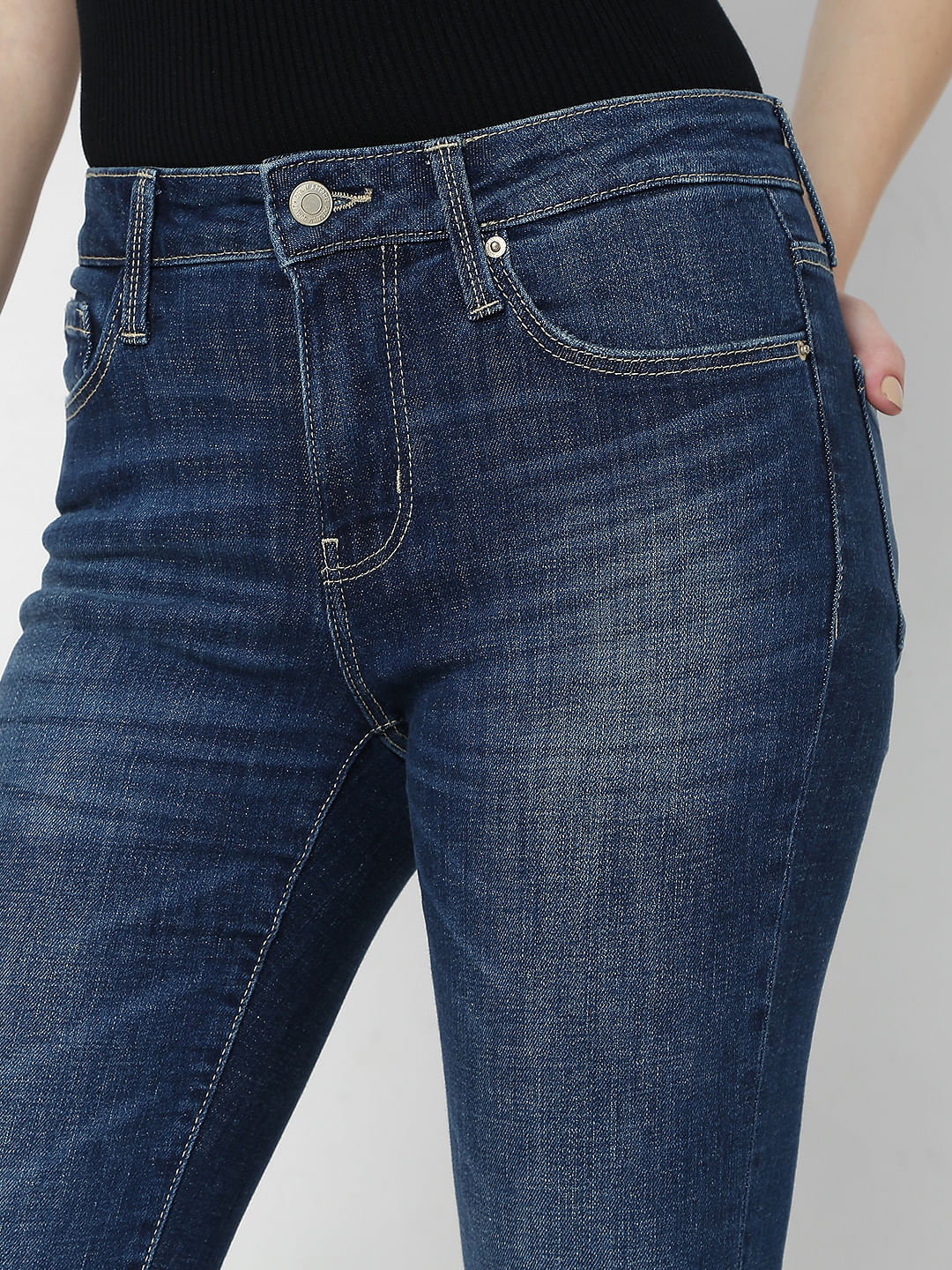 Blue Mid Rise Petra Bootcut Jeans - Image 5