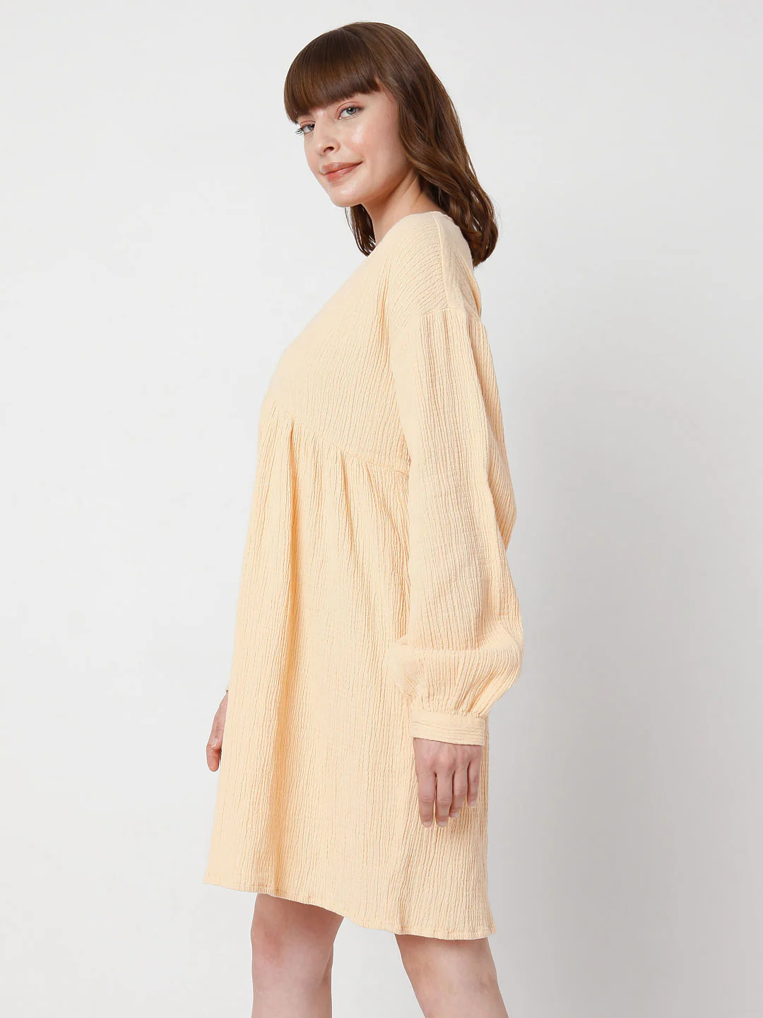 Orange Textured Dress - Image 3